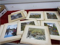 Large lot of vintage prints.