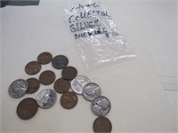 Bag of U S and Canadian Coins