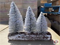 New 258 pcs; decorative pine trees with white