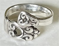 Sterling silver wrap ring