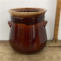 Hull Pottery brown drip pot