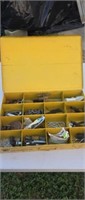 Metal organizer box with assorted hardware