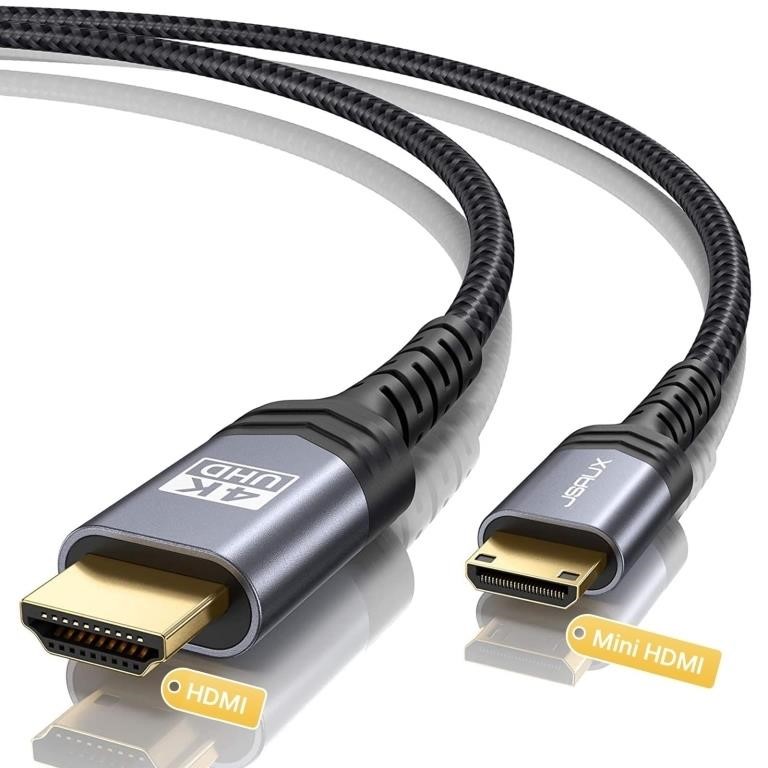 JSAUX Mini HDMI to HDMI Cable 6FT, [Aluminum Shell