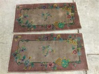 2 45” x 23” rugs (worn)