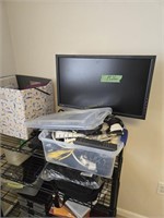Wire Stand, Monitor Cords Etc As Shown