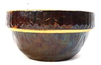 Vintage brown stone mixing bowl