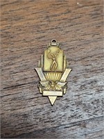 vintage sterling medal/pendant, tennis
