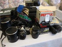 Extensive camera equipment lot.