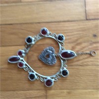 Hanging Metal & Glass Decorative Heart Art