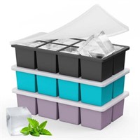 1.8  3-Pack TINANA Ice Trays: Large Cubes for Whis