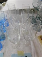 6 crystal champagne flutes