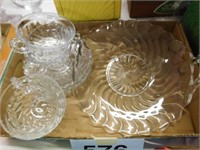 Fostoria "Colony" cups/saucers - turned up plate