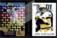 Tom Brady 1996 Gold Prism rookie Michigan