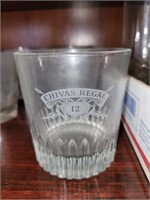 6 PC VTG CHIVAS REGAL LOW BALL DRINKING GLASSES