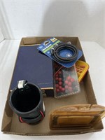 Flat with Cigar Box, Koozie, Word Lock and More