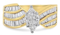 14k Two-tone Gold 1.25ct Diamond Composite Ring
