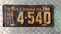 1940 PRINCE EDWARD ISLAND LICENCE PLATE