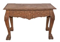 South American Rococo Revival Mahogany Sofa Table