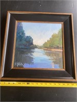 White River 16" x 16" Framed Painting