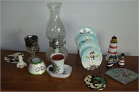 Oil Lamp, Christmas Plates, Lighthouses and More