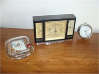 Barometer and Elgin Clock and Other