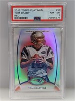 2012 Topps Platinum Red SP Tom Brady 50 PSA 8