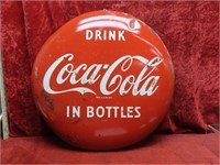 1954 24" Coca Cola Button Sign.
