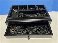 Jewelry Box with Necklaces, Bracelets and Earrings