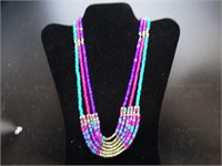 Rare Find 1980's /90's Multi-color Beaded Necklace