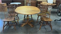 Dining Table with 5 Spindle Back Chairs