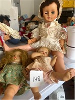 VTG JENNY VOGUE DOLL & VTG BABY DOLLS