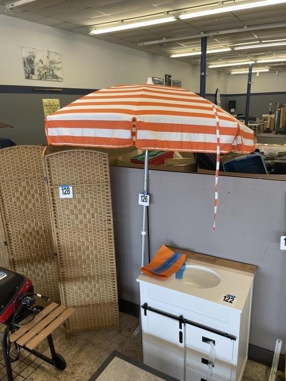 6'  UMBRELLA (ORANGE/WHITE)