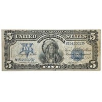 FR. 277 1899 $5 CHIEFSILVER CERTIFICATE NOTE VF