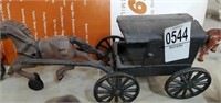 cast iron horse & wagon