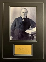 William McKinley Custom Matted Autograph Display