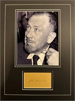 John Steinbeck Custom Matted Autograph Display