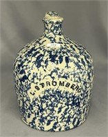 RW blue sponge 1/2 gal jug w/ "L. STROMBERG"