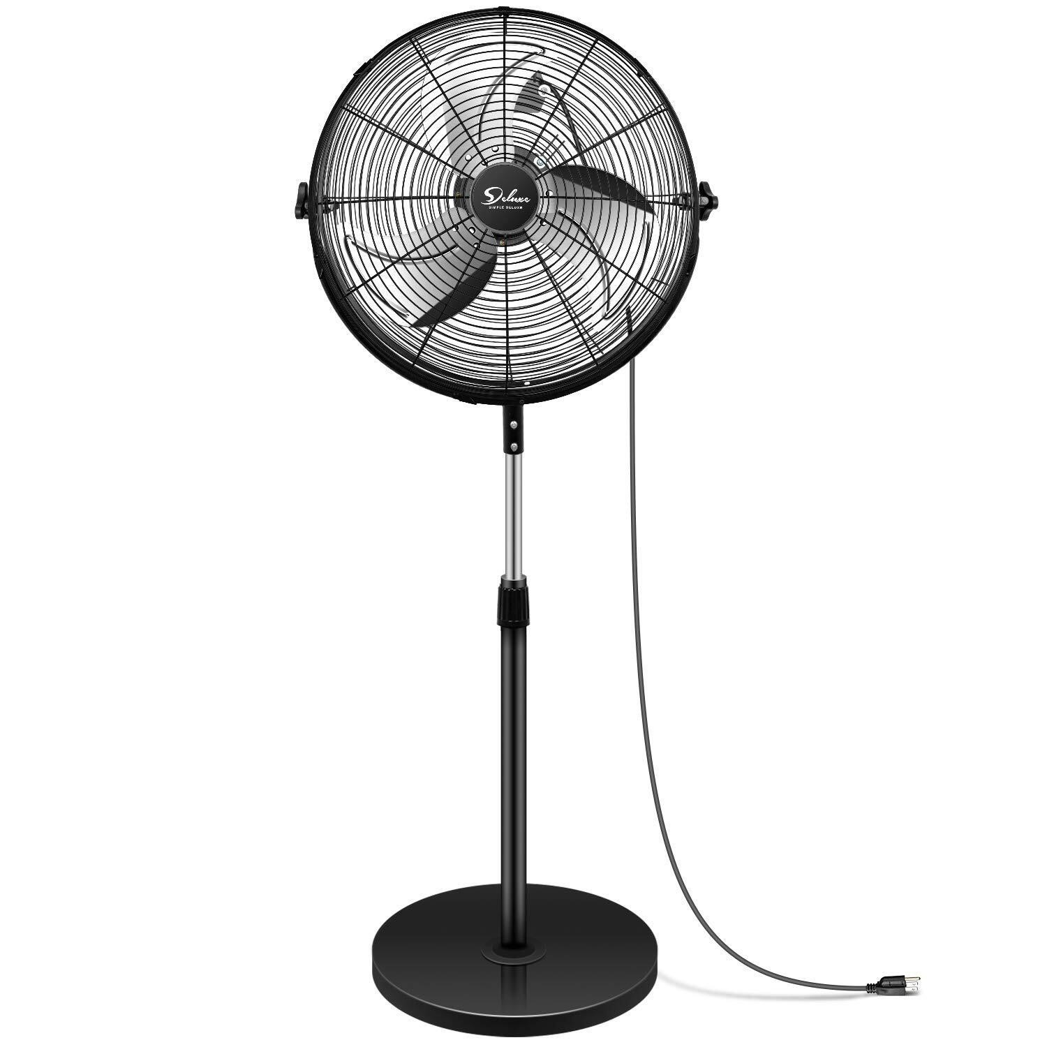 Simple Deluxe 18 Inch Pedestal Standing Fan, High