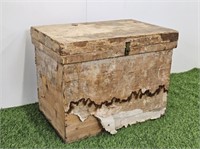 WOOD TEA BOX - 21" TALL X 27" LONG X 18" DEEP