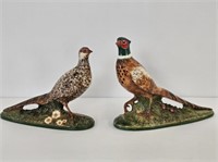 PAIR OF CERAMIC PHEASANTS - ARTIST SIGNED