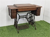 TREDDLE BASE SINGER SEWING MACHINE CABINET ONLY
