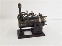 EARLY STEAM ENGINE TOY WITH CAST IRON BASE