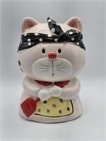 MAMA KITTY COOKIE JAR - JAPAN - 9" TALL X 6" WIDE