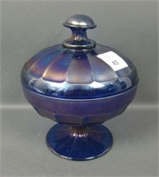 Rare Fenton Royal Blue # 643 Wide Paneled Bon Bon