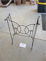 Wrought Iron TV Tray Stand 17"x13"x23"