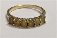 925 GOLD OVERLAY WITH YELLOW STONE 8