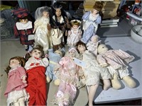 LARGE LOT OF PORCELAIN DOLLS