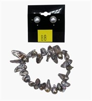 7" 8-10mm baroque freshwater pearl bracelet with