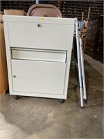 Metal cabinet and step stool