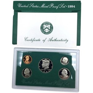 1997 United States Mint Proof Set 5 coins